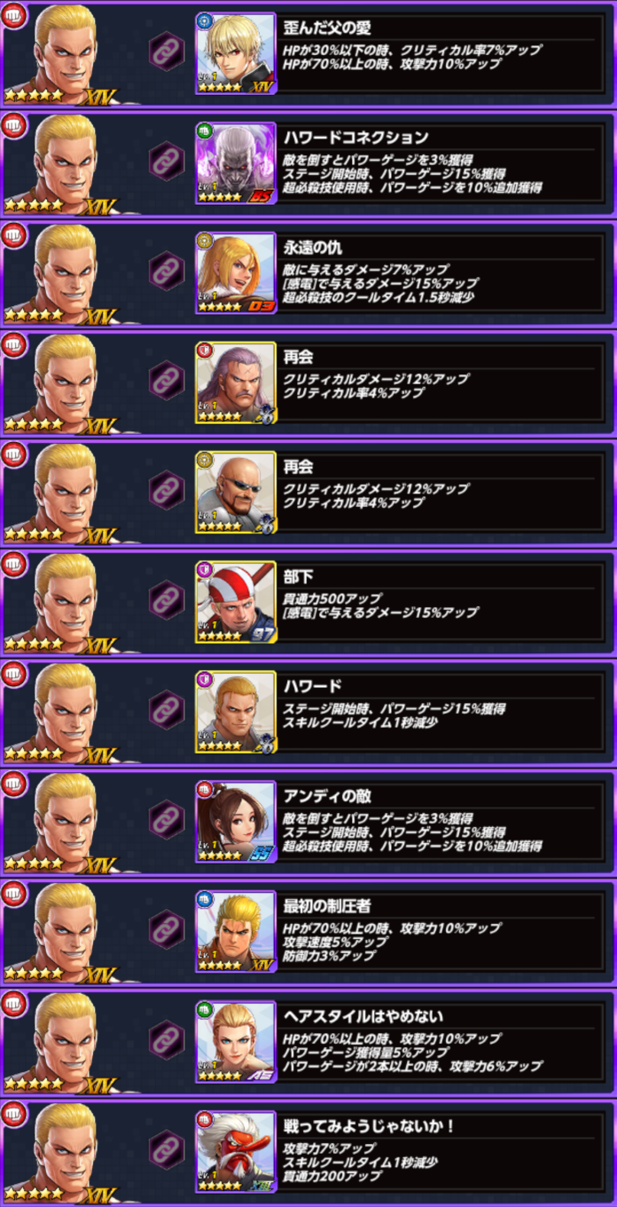 Kof Xiv ギース ハワードのステータス Kofas Kof Allstar Database Wiki 仮 Ver1 1 ゲームウィキ Jp