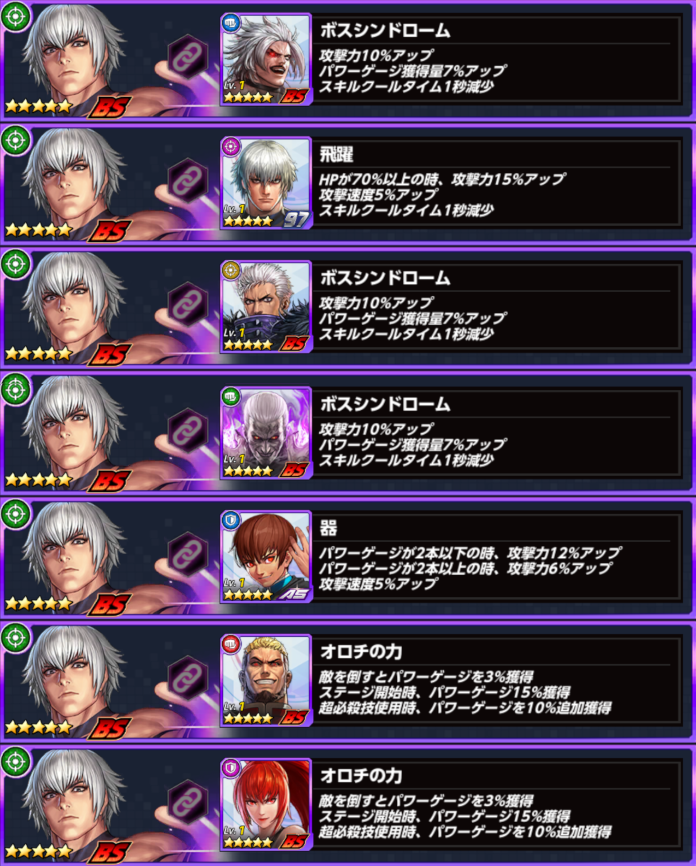 Boss Syndrome オロチのステータス Kofas Kof Allstar Database Wiki 仮 Ver1 1 ゲームウィキ Jp